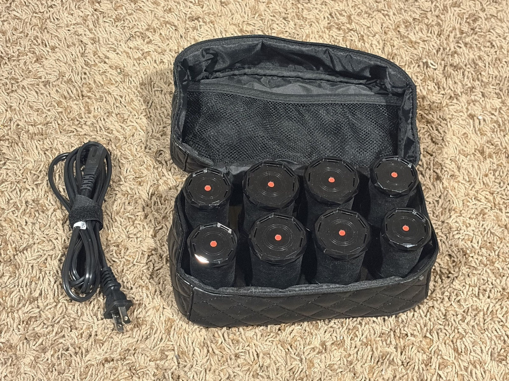 T3 Volumizing Hot Rollers Luxe Set – Working + Original Quilted Case W/O CLIPS
